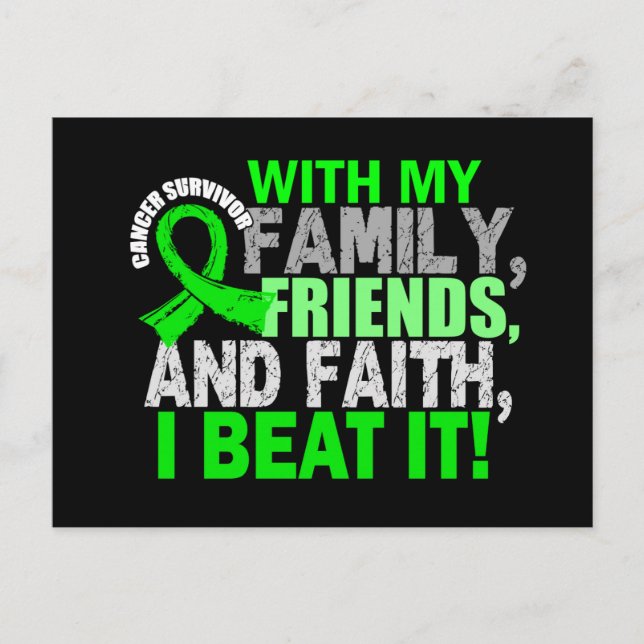 Lymphoma Survivor Family Friends Faith Vykort (Framsida)
