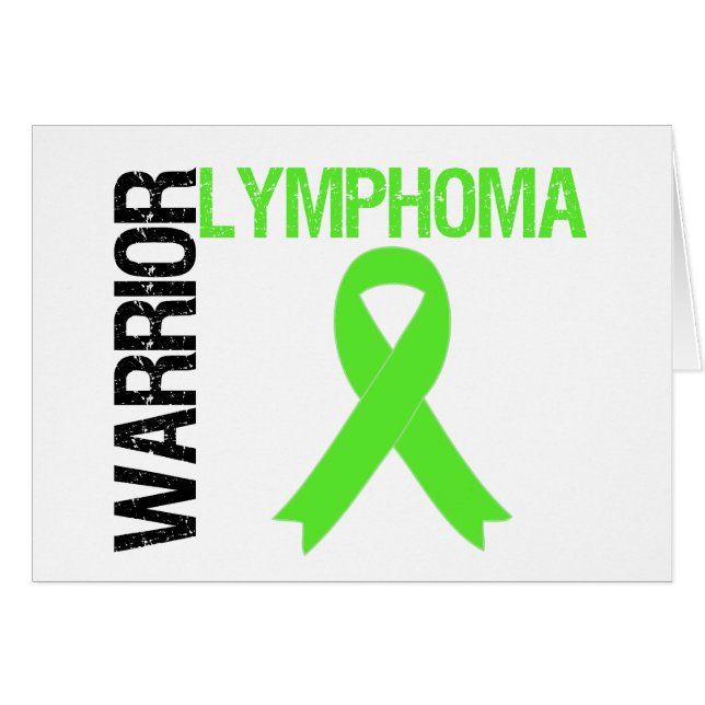 Lymphoma Warrior Grunge Hälsningskort (Framsidan Horizontal)