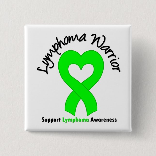 Lymphoma Warrior Heart Knapp (Framsida)