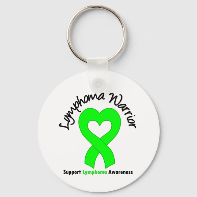 Lymphoma Warrior Heart Nyckelring (Framsida)