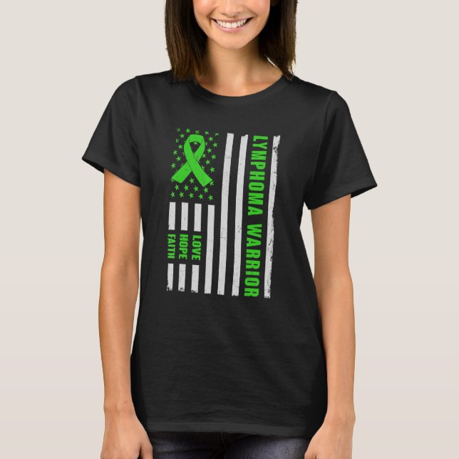 Lymphoma Warrior Lymphoma Awareness T Shirt (Framsida)