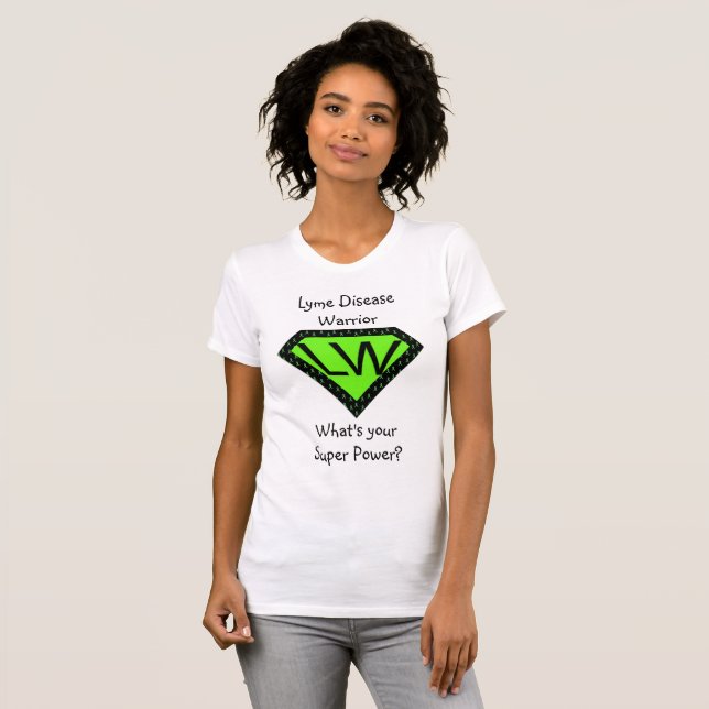 Lymsjuka krigaren superhjälte skjorta tee shirt (Hel framsida)