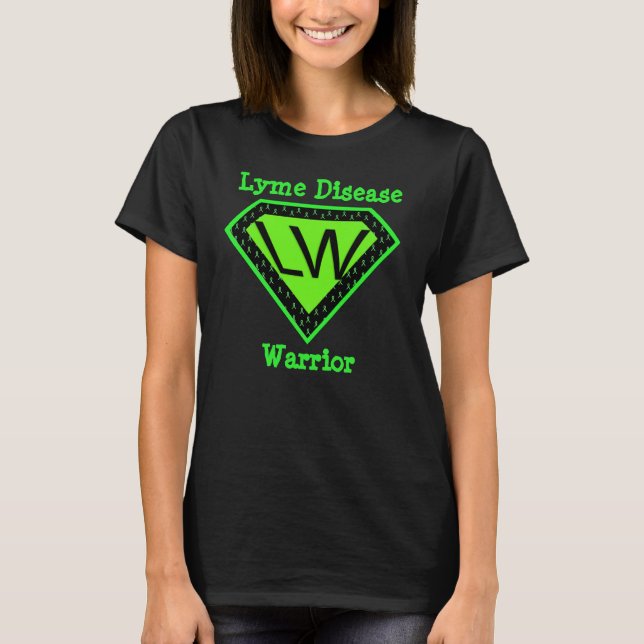 Lymsjuka Warrior Superhjälte T-shirt (Framsida)