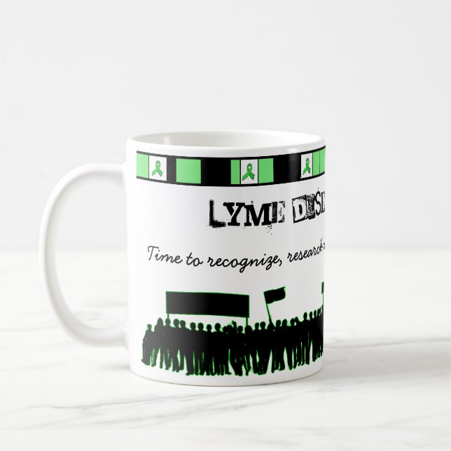 Lymssjukdom Medvetenhet Kaffe Mugg (Vänster)