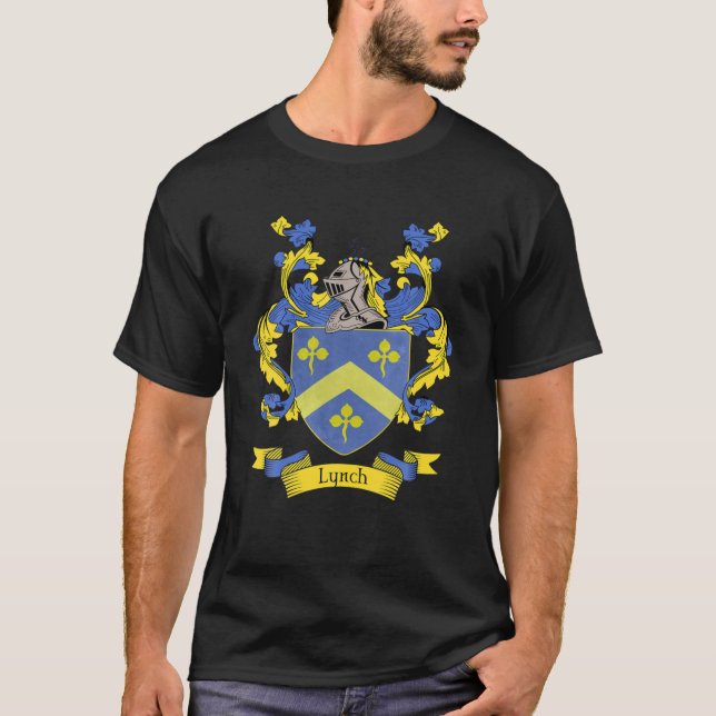 Lynch Jackar av Arm | Lynch Surname Family Crest T Shirt (Framsida)