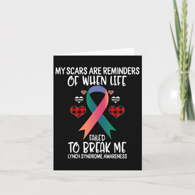 Lynch Syndrome Awareness Warrior Scars Reminders L Kort (Framsida)