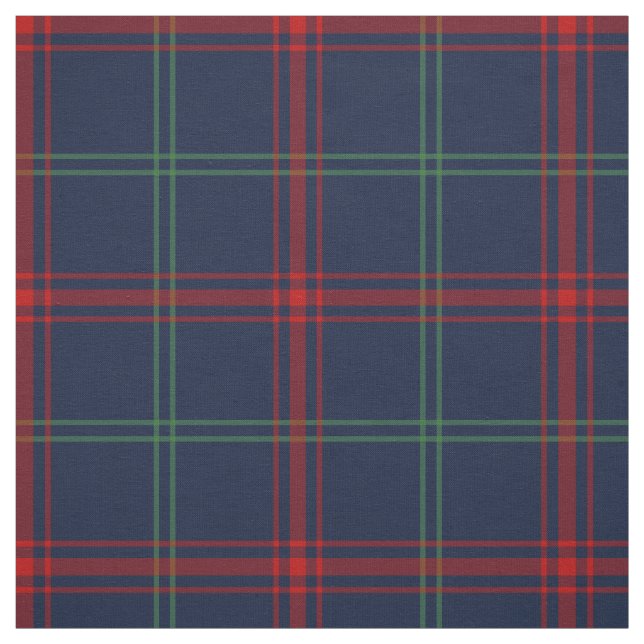 Lynch Tartan Mönster Navy Blue Irish Play Tyg (Provkarta)