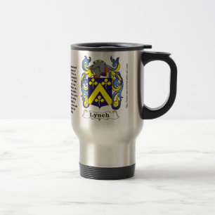 Lyncha familjvapenskölden på en travel mug resemugg