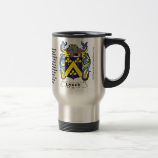 Lyncha familjvapenskölden på en travel mug resemugg