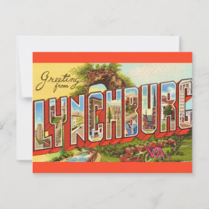 Lynchburg VA Välkomst vykort