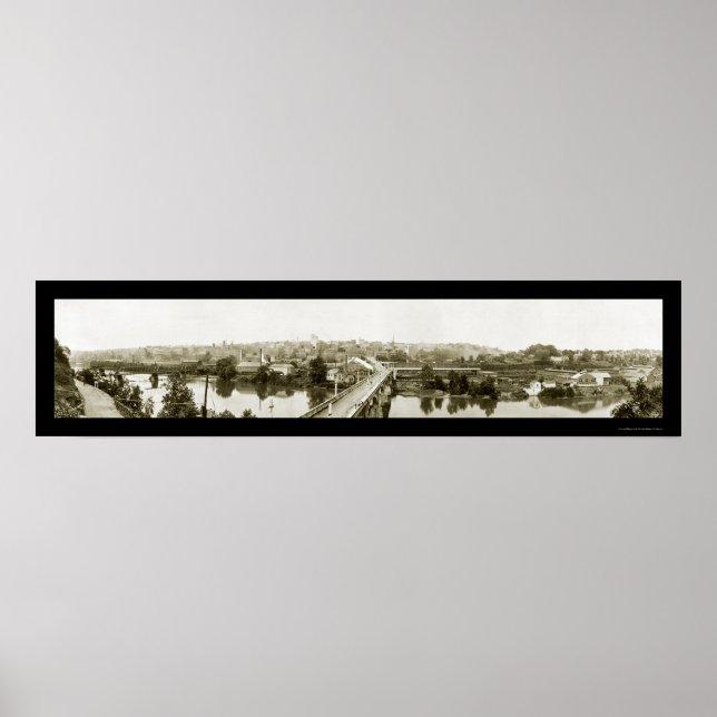 Lynchburg, VA Viaduct Photo 1919 Poster (Framsidan)