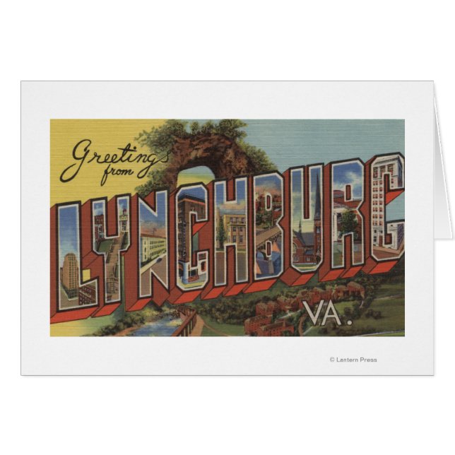 Lynchburg, Virginia - Large Brev Scenes Hälsningskort (Framsidan Horizontal)