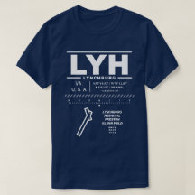 Lynchburgs regionala flygplats LYH T-Shirt