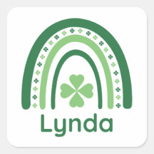 Lynda Namn Klöver Boho Rainbow
