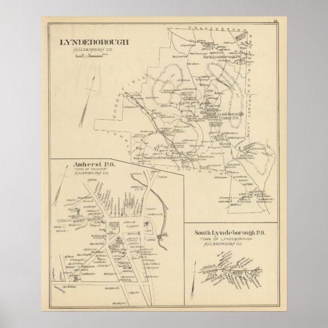 Lyndeborough, Hillsborough Co Poster (Framsidan)