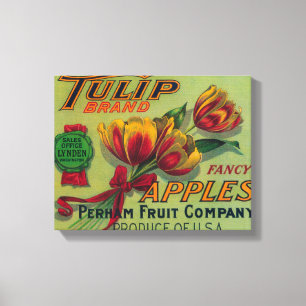Lynden WashingtonTulip Apple lådaetikett Canvastryck