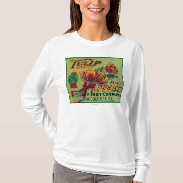 Lynden WashingtonTulip Apple lådaetikett T Shirt (Framsida)