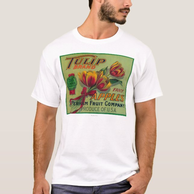 Lynden WashingtonTulip Apple lådaetikett T Shirt (Framsida)