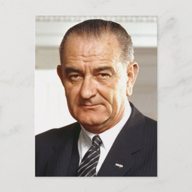 Lyndon B. Johnson 36:e president Vykort (Framsida)