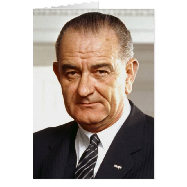 Lyndon B. Johnson 36:e presidenten Hälsningskort (Framsidan)