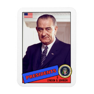 Lyndon B. Johnson Baseball kort Magnet