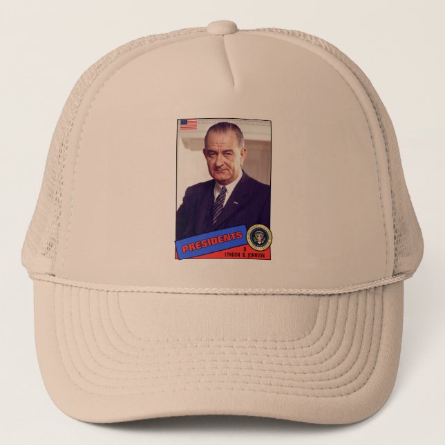 Lyndon B. Johnson Basebollkort Keps (Framsida)