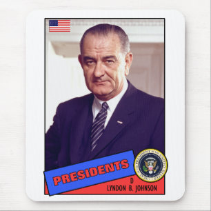 Lyndon B. Johnson Basebollkort Musmatta