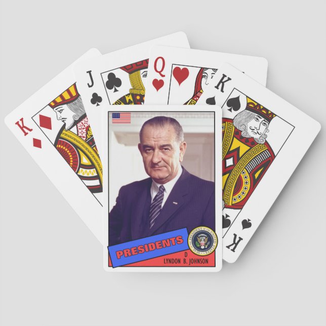Lyndon B. Johnson Basebollkort Spel Kort (Baksidan)