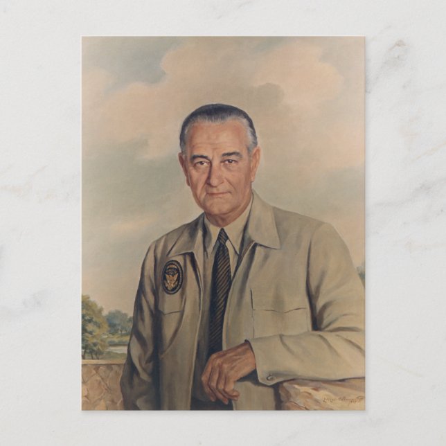 Lyndon B. Johnson - Elizabeth Shoumatoff (1969) Vykort (Framsida)
