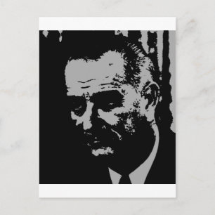Lyndon B. Johnson silhouette Vykort
