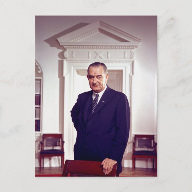 Lyndon B Johnson Vykort (Framsida)