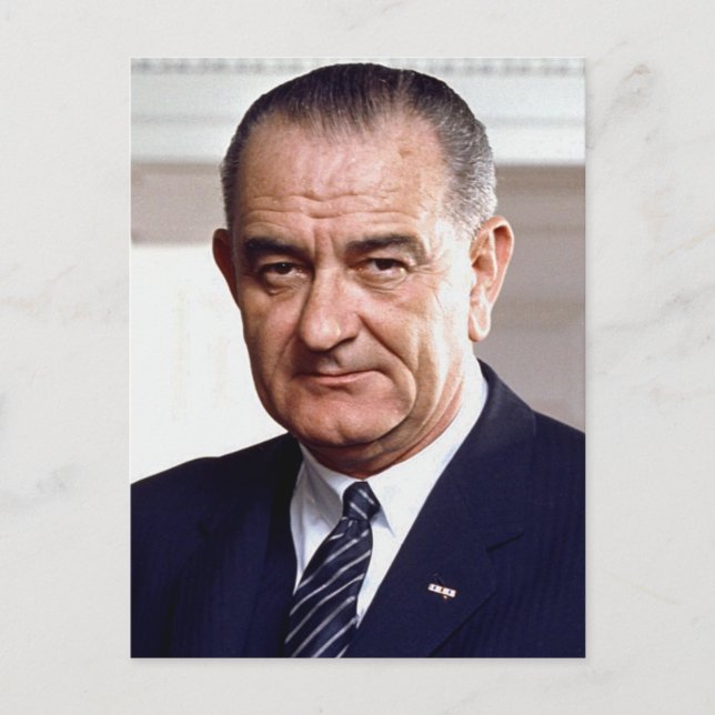 Lyndon Baines Johnson, President POSTKORT Vykort (Framsida)