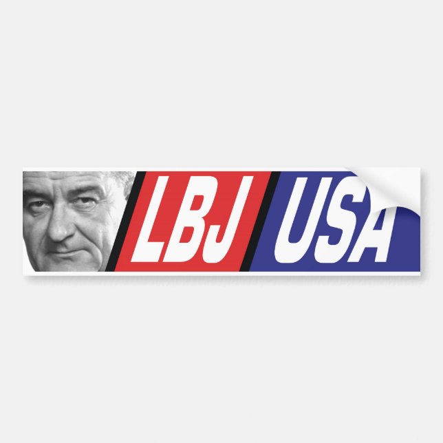 Lyndon Johnson kampanjbildekal 1964 Bildekal (Framsidan)