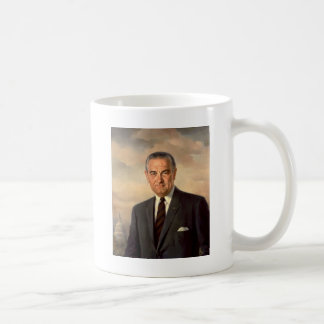 Lyndon Johnson officiellporträtt Kaffemugg