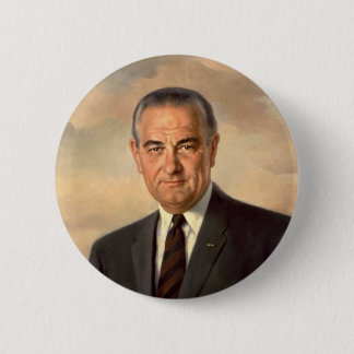 Lyndon Johnson officiellporträtt Knapp