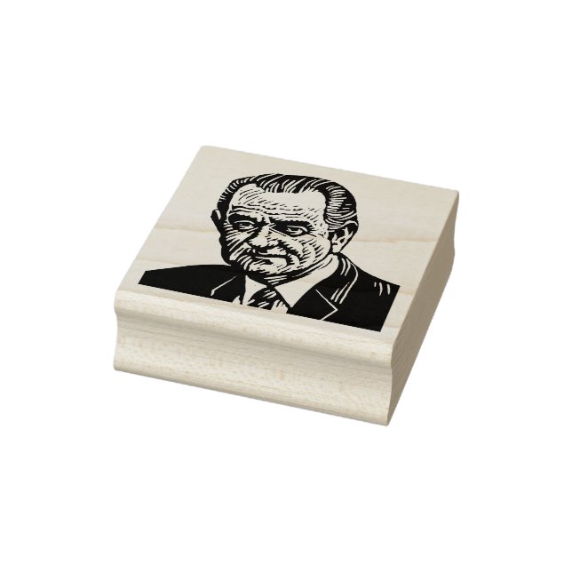 Lyndon Johnson Rubber Frimärke Stämpel (Stämpel)