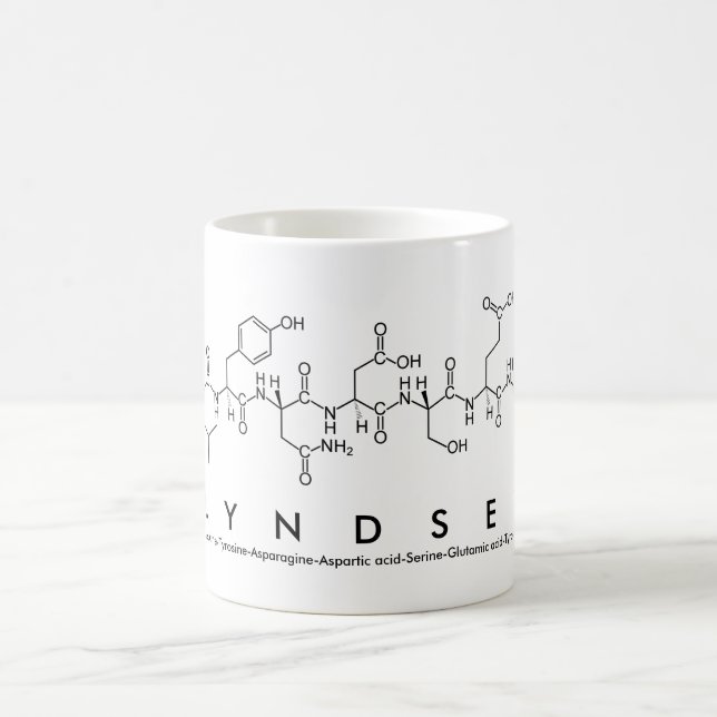 Lyndsey peptide namn mugg (Center)