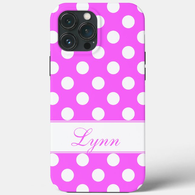 Lynn - Mall för ditt namn Rosa iPhone Cover (Baksida)