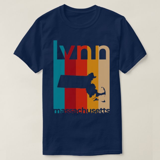 Lynn Massachusetts Retro T Shirt (Design framsida)