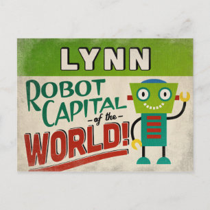 Lynn Massachusetts Robot - Rolig Vintage Vykort