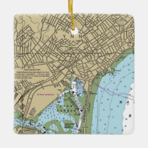 Lynn MORSA Nautical Chart Julgransprydnad Keramik