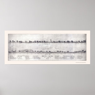 Lynn panorama- karta för MORSOR - 1820 Poster