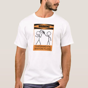 Lynnig baryton- spelare för varning t-shirt