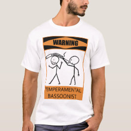 Lynnig fagottspelare för varning tee shirt