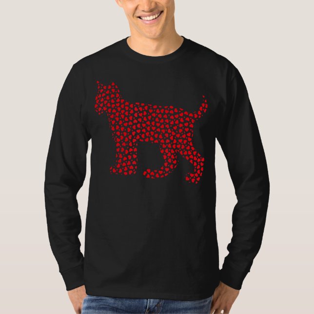 Lynx Älskare Funny Hearts Kärlek Lynx Valentine S  T Shirt (Framsida)