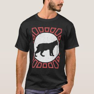 Lynx Älskare Vintage Retro Stil Animal T Shirt