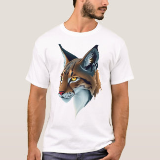 Lynx Ansikte Art - Flyter illustration T Shirt