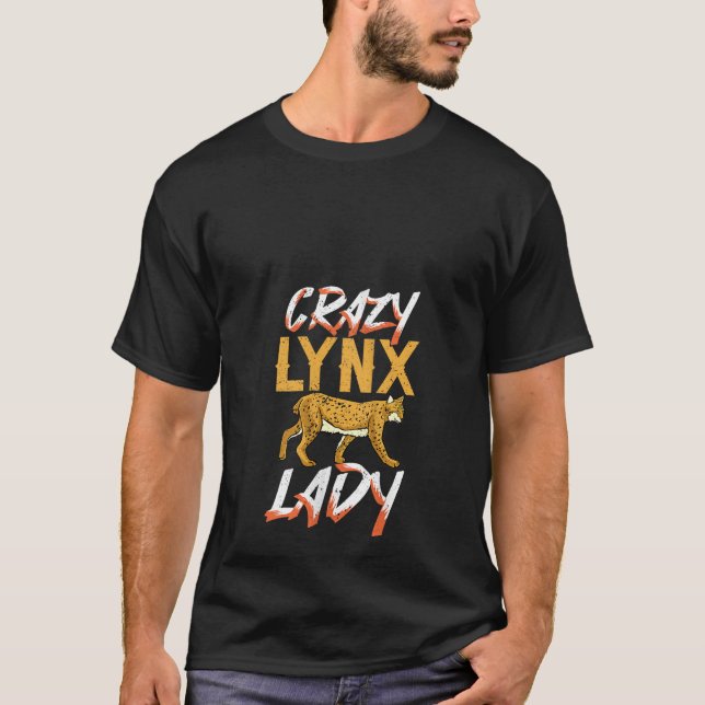 Lynx Cat Animals Safari Bobcat Cute South Afrika T Shirt (Framsida)