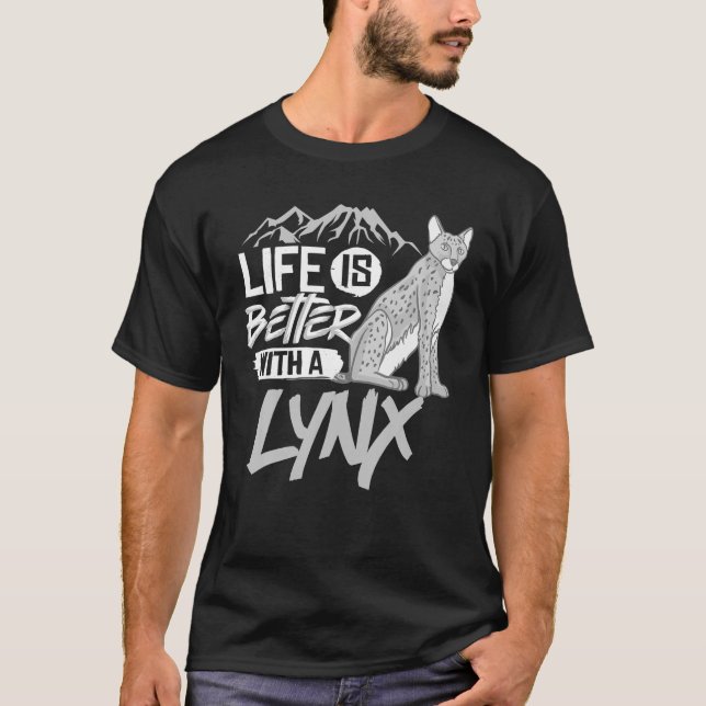 Lynx Cat Animals Safari Bobcat Cute South Afrika T Shirt (Framsida)