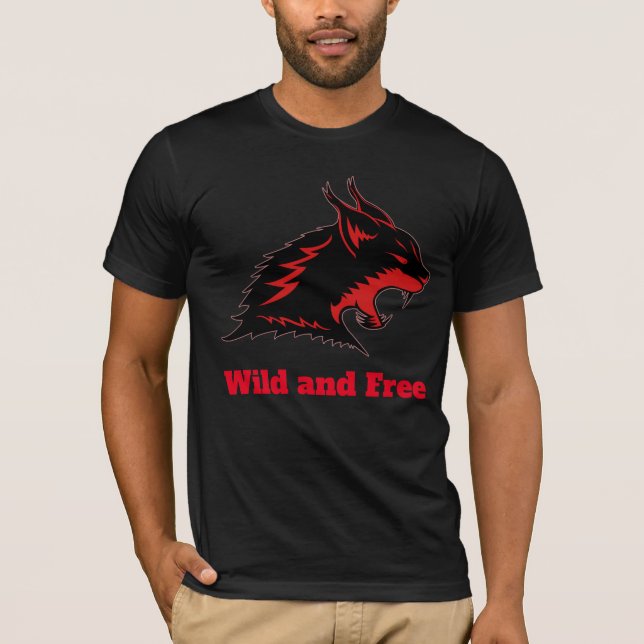 Lynx head-Vild och Free T Shirt (Framsida)